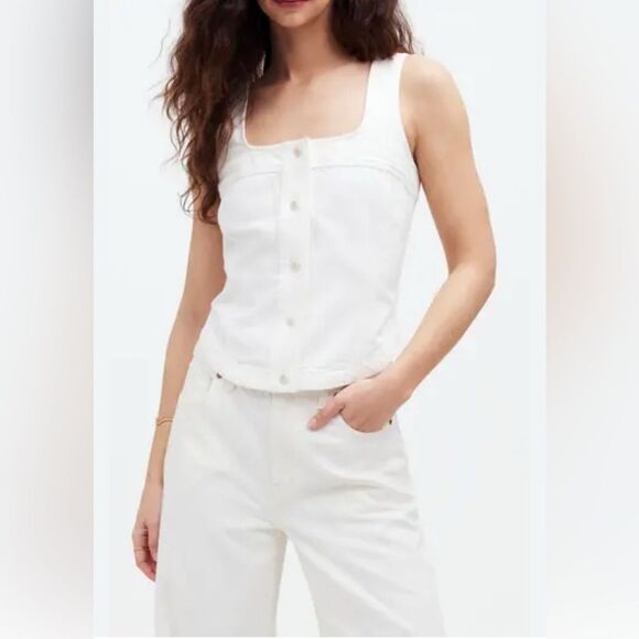 Madewell denim wrap top - Picture 1 of 6